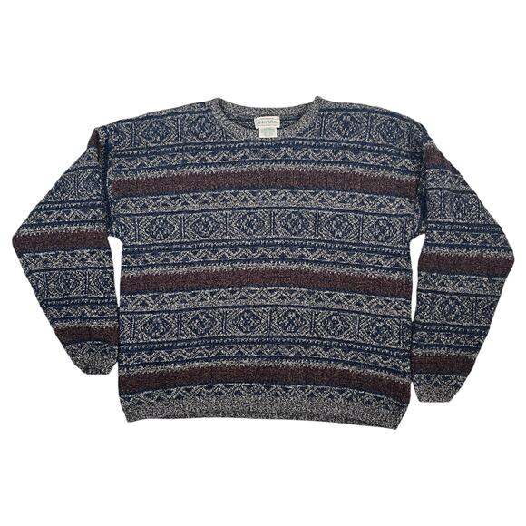 St. John’s Bay Vintage Sweater Mens XL Granpda Goblincore Chunky Knit 90s - Picture 1 of 6